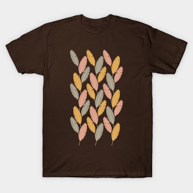 Banana leaves (Gold, blush, and taupe) T-Shirt by lents